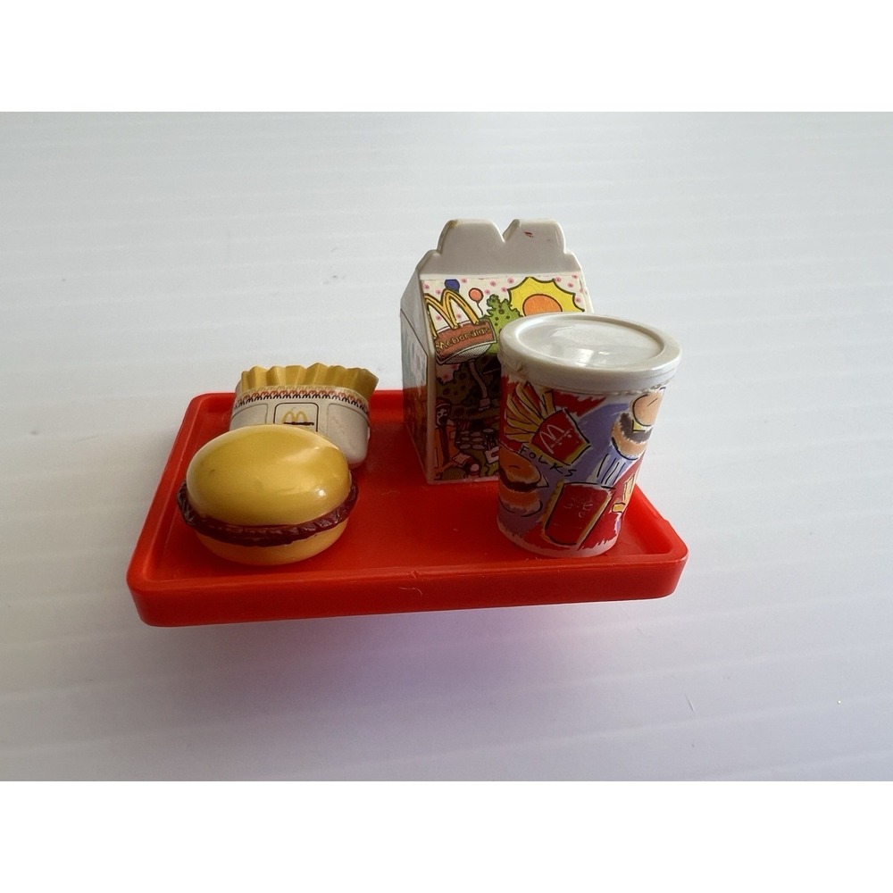 Vintage Barbie McDonald's Mini Happy Meal Food Tray w/ Arm Clip